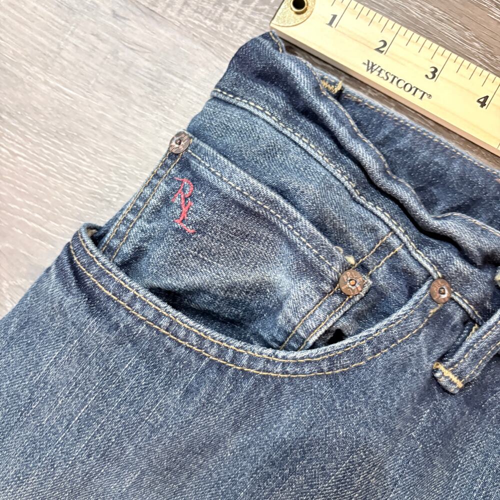 Polo Ralph Lauren Jeans Mens 44x30 Blue Classic Fit 867 Denim Designer - Picture 7 of 10